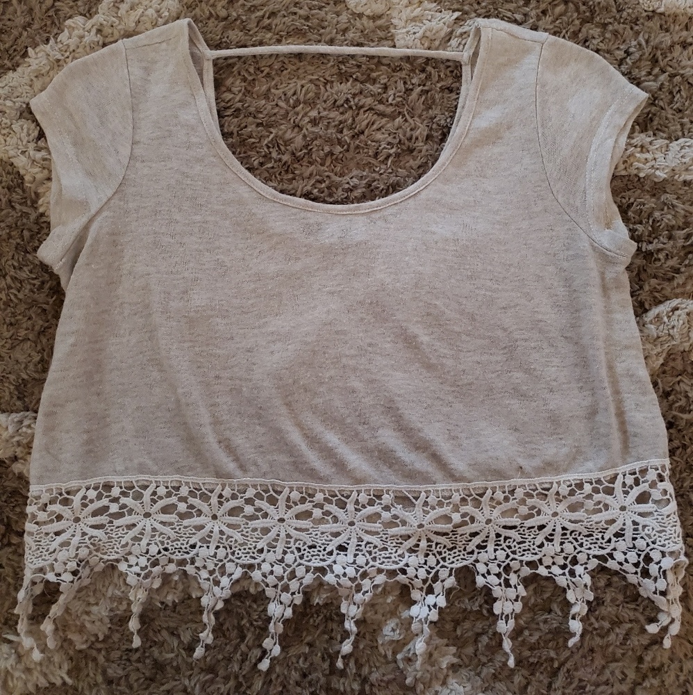 Boho shirt crop top